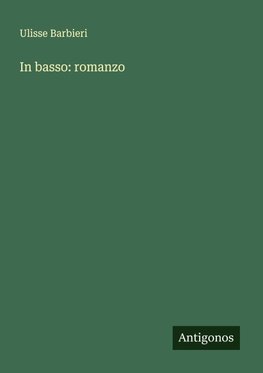 In basso: romanzo