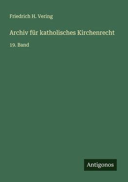 Archiv für katholisches Kirchenrecht