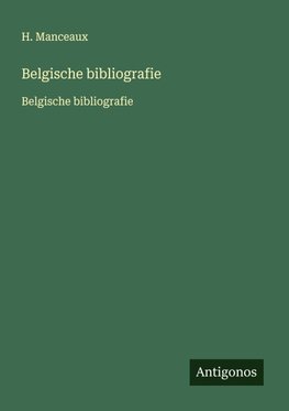 Belgische bibliografie