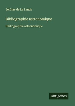 Bibliographie astronomique