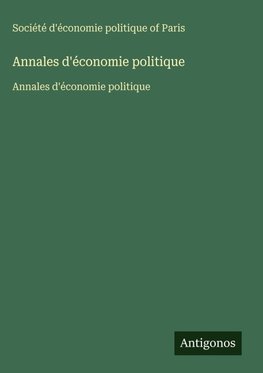 Annales d'économie politique