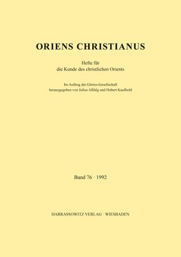 Oriens Christianus 76 (1992)