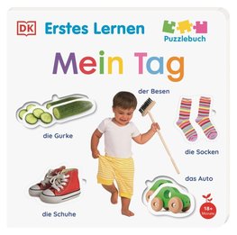 Erstes Lernen Puzzlebuch. Mein Tag