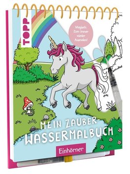 Mein Zauber-Wassermalbuch Einhörner