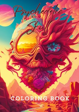 Psychedelic Skull Coloring Book