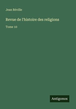 Revue de l'histoire des religions