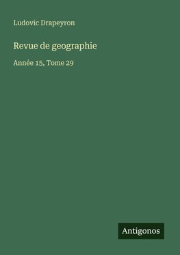 Revue de geographie