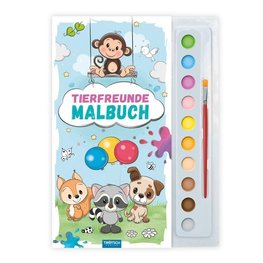 TRÖTSCH - Malbuch mit Tuschkasten Tierfreunde