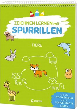 Zeichnen lernen mit Spurrillen - Tiere