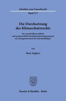 Die Durchsetzung des Klimaschutzrechts