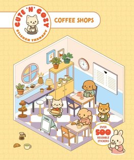 Cute 'n' Cozy Sticker Therapy: Coffee Shops