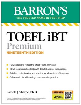 TOEFL, iBT Premium, Nineteenth Edition: Prep Book with 10 Practice Tests + Comprehensive Review + Online Audio (2026)