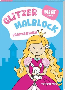 Mini Glitzer Malblock to go. Prinzessinnen