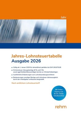 Jahres-Lohnsteuertabelle 2026