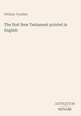 The first New Testament printed in English