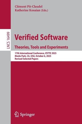Verified Software. Theories, Tools and Experiments