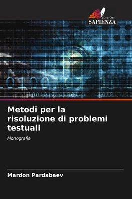 Metodi per la risoluzione di problemi testuali