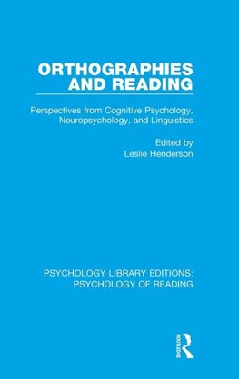 Orthographies and Reading