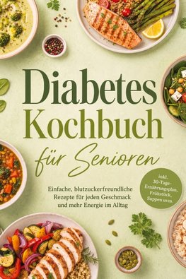 Diabetes Kochbuch für Senioren: Einfache, blutzuckerfreundliche Rezepte für jeden Geschmack und mehr Energie im Alltag - inkl. 30-Tage-Ernährungsplan, Frühstück, Suppen uvm.