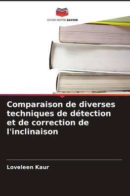 Comparaison de diverses techniques de détection et de correction de l'inclinaison