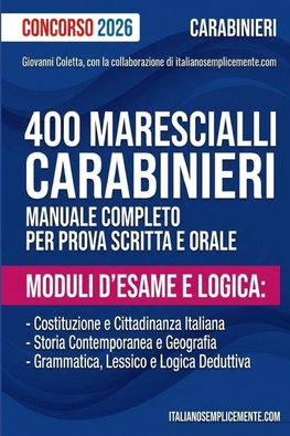 Concorso 400 Marescialli Carabinieri - Manuale di Preparazione