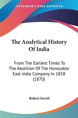The Analytical History Of India