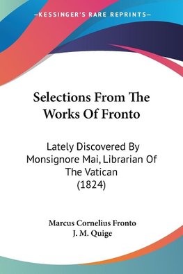 Selections From The Works Of Fronto