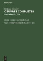 ¿uvres complètes, VII, Correspondance générale 1808-1809