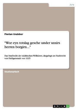 "Wor eyn totslag gesche under unsirs herren borgirn..."