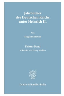 Jahrbücher des Deutschen Reiches unter Heinrich II. Band III