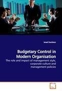 Budgetary Control in Modern Organisation
