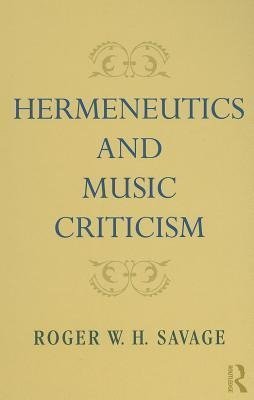 Hermeneutics and Music Criticism
