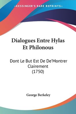 Dialogues Entre Hylas Et Philonous
