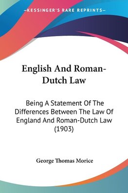 English And Roman-Dutch Law