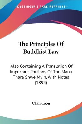 The Principles Of Buddhist Law