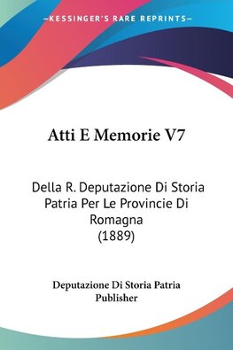 Atti E Memorie V7