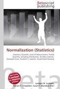 Normalization (Statistics)
