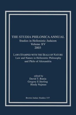 The Studia Philonica Annual XV, 2003