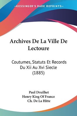 Archives De La Ville De Lectoure