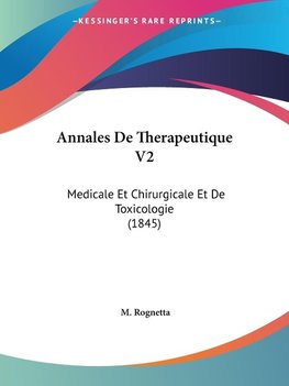 Annales De Therapeutique V2