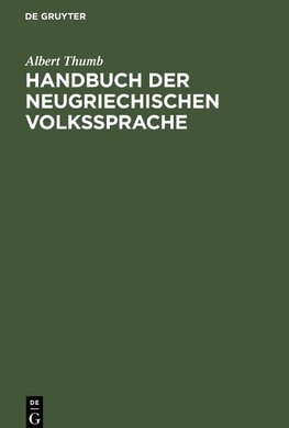Handbuch der neugriechischen Volkssprache