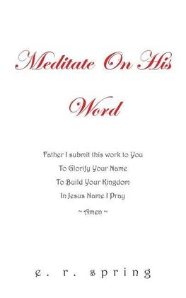 Meditate On His Word