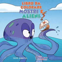 Libro da colorare Mostri e alieni