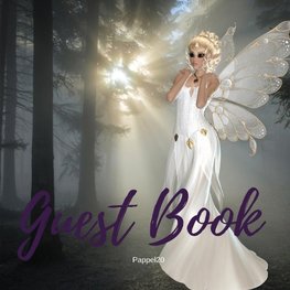 Premium Guest Book - White Fairy Themed for any occasions | 80 Premium color pages| 8.5 x8.5 Inches