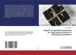 Impact of growth promoter on seed germination of Withania somnifera