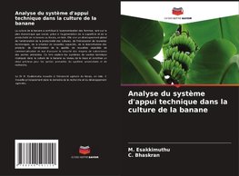 Analyse du système d'appui technique dans la culture de la banane