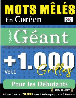 MOTS MÊLÉS EN CORÉEN FORMAT GÉANT