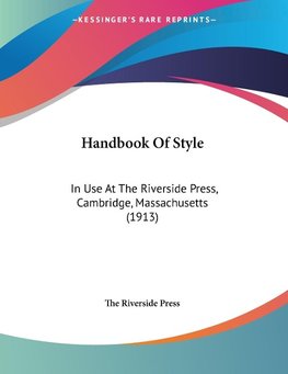 Handbook Of Style